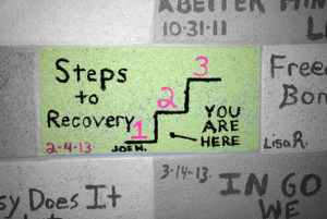 Steps to Recovery sign - testimonials