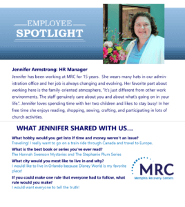Jennifer Armstrong Spotlight Employee Interview